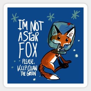 I am not a star fox BLUE Sticker